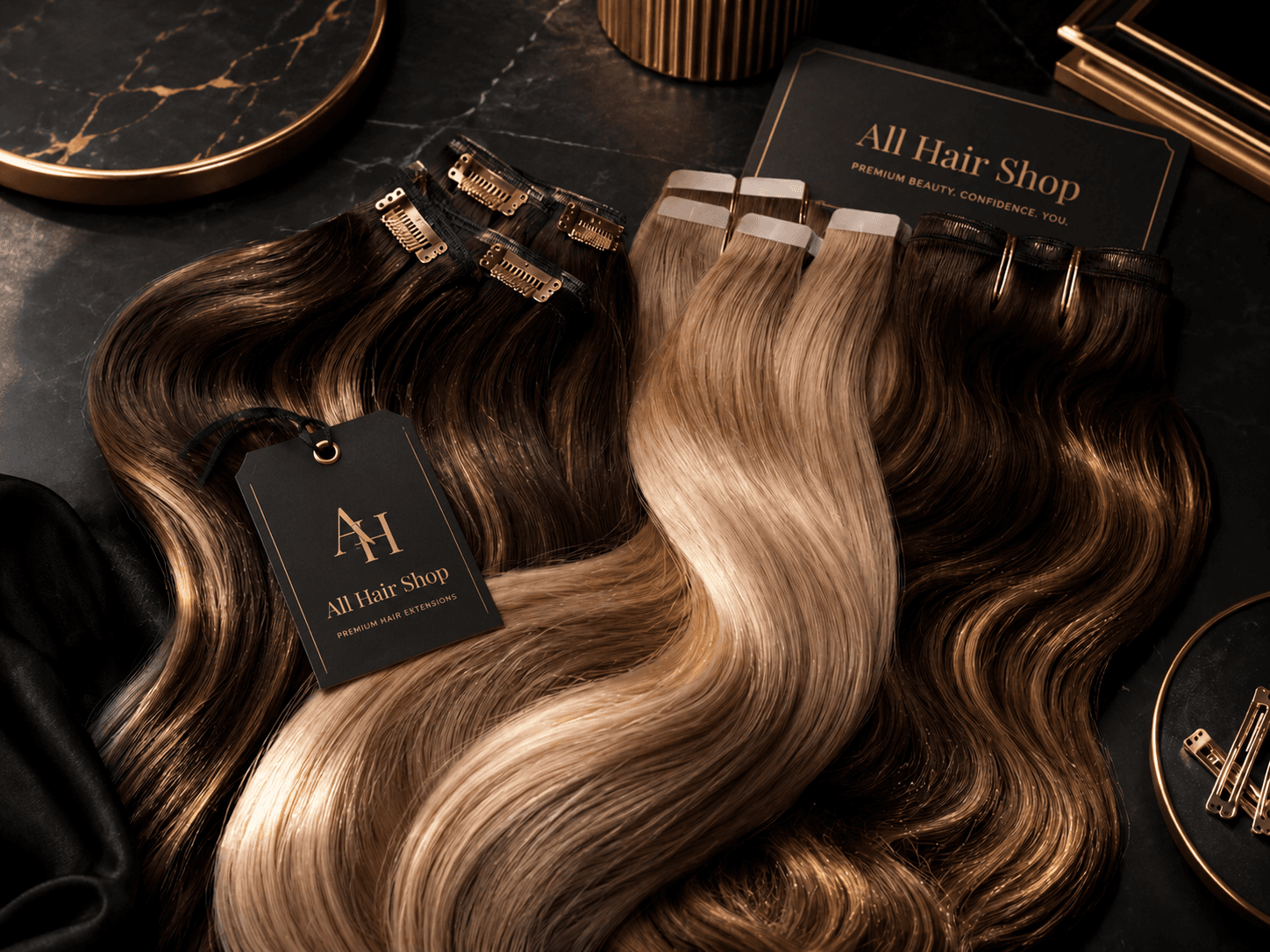 All Hair Shop premium hair extensions